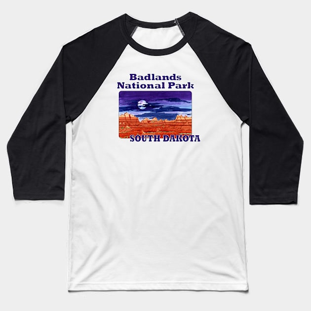 Badlands National Park, South Dakota Baseball T-Shirt by MMcBuck